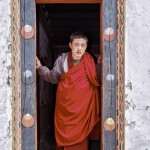 Fran Bastress - Monk in Bhutan Doorway - Class 3 Print of the Year