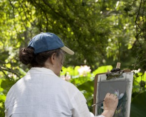 Lotus Painting-Photograph by Kieu-Hanh Vu